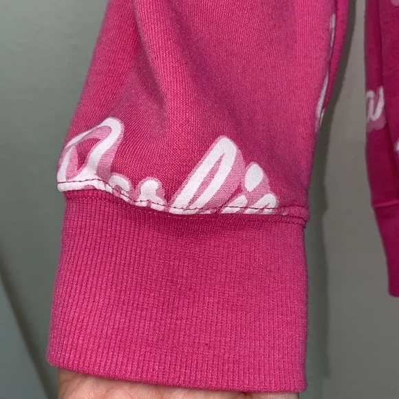 Barbie Crewneck Bubblegum Pink Fleece Sweatshirt-Size Large - Picture 5 of 8